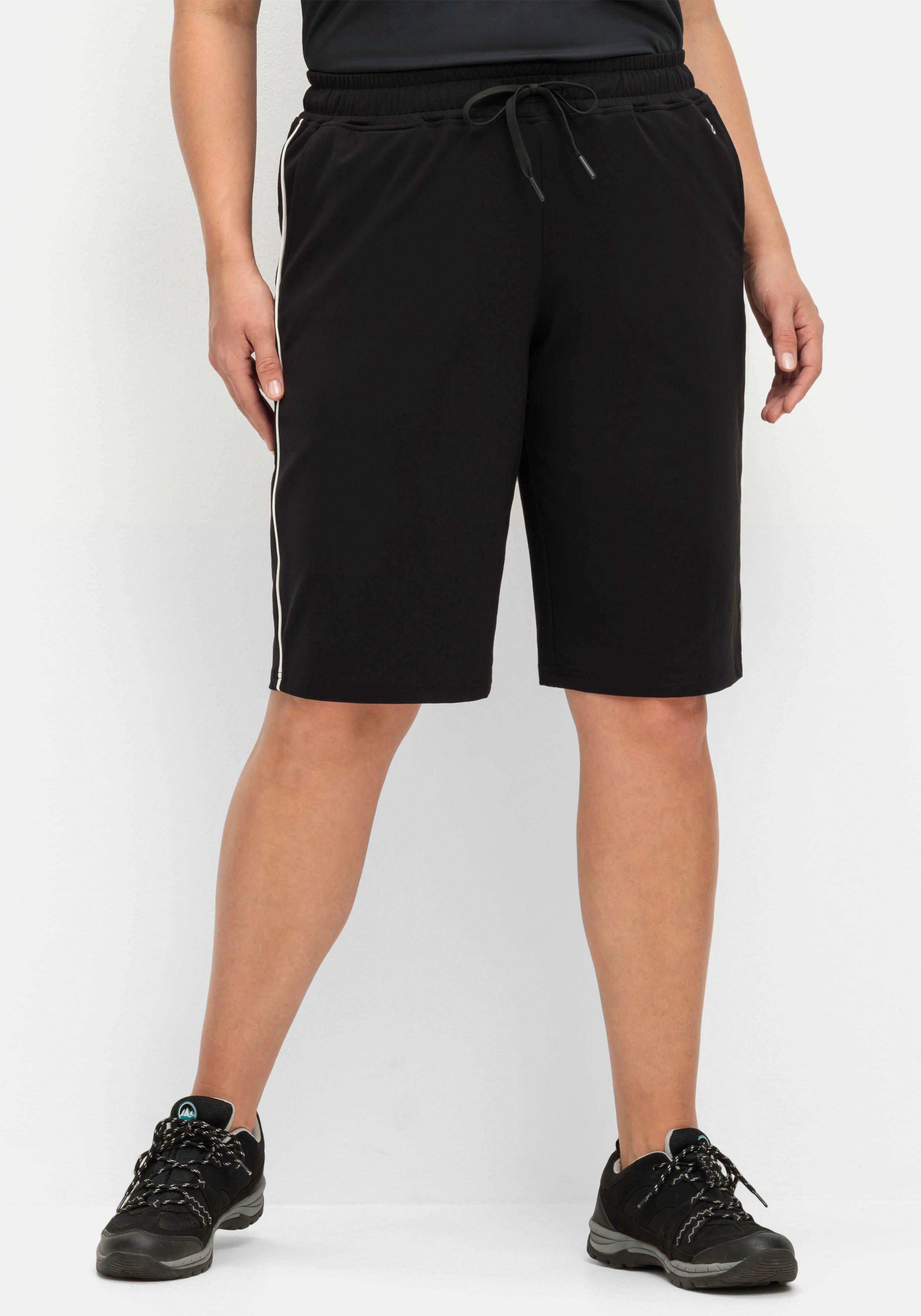 Sport-Bermudas mit seitlicher Kontrastpaspel