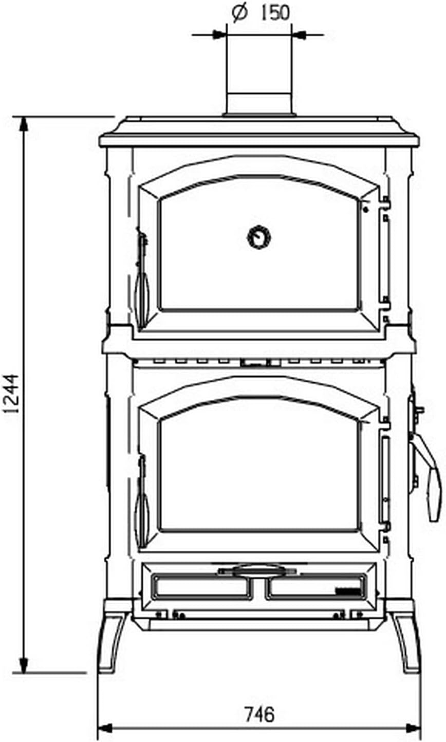 La Nordica Holzofen mit Backfach Isotta Forno Evo 9,7 kW