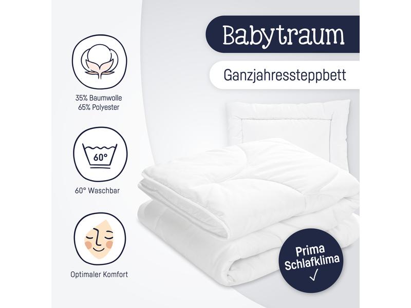 Julius Zöllner Kinder-Duvet Babytraum 2er Set 100 x 135   4 Steppbett-Set Babytraum
