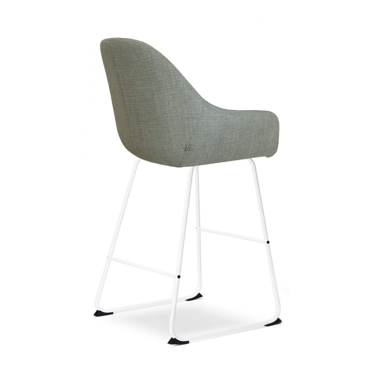 barkruk Nino-Mae licht groen - wit onderstel - 65 cm