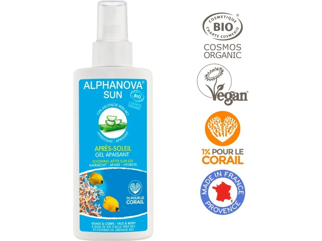 Alphanova Alphanova Sun Bio Kojący Żel po Opalaniu z Aloesem w spray, 125ml