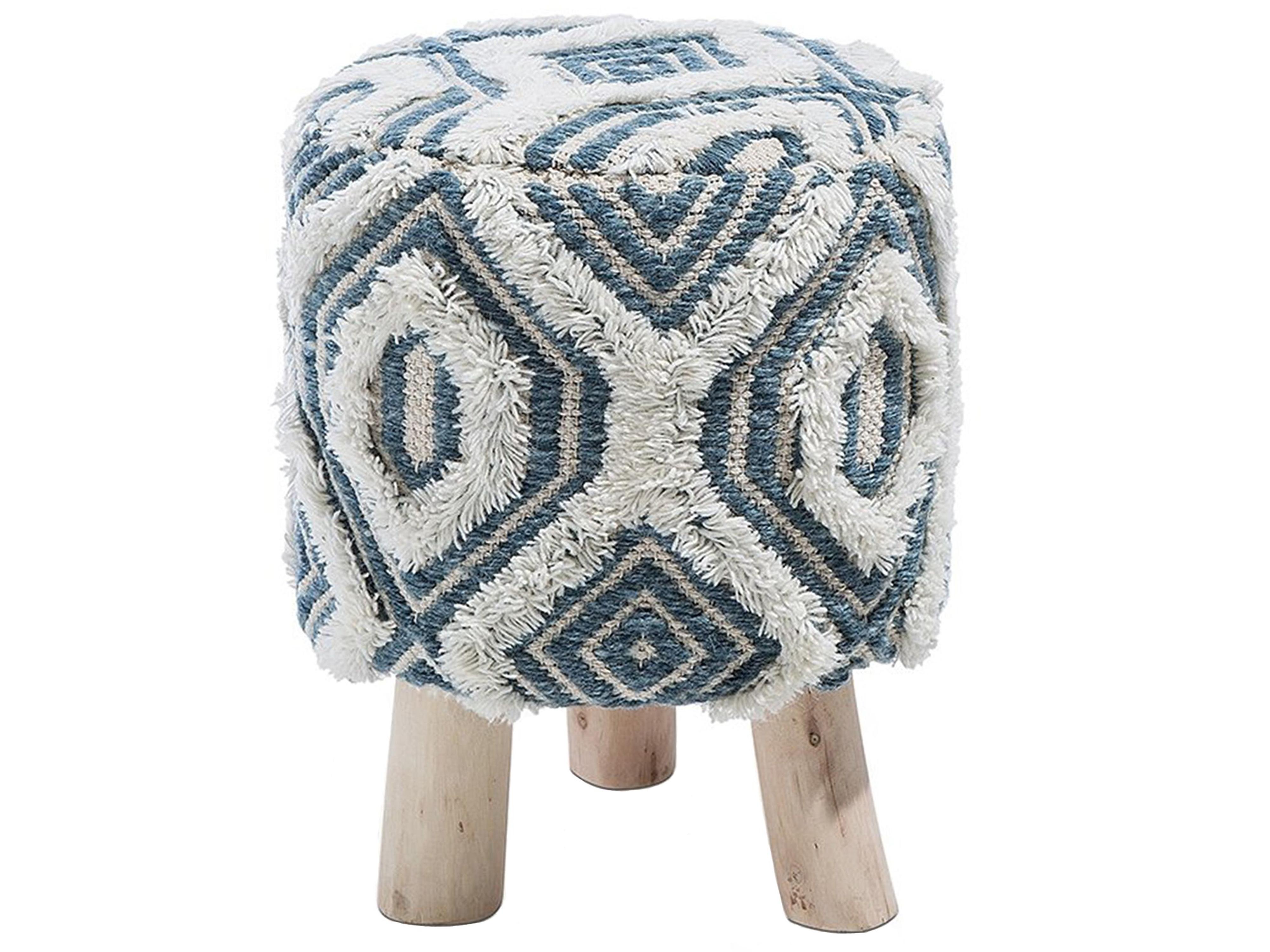 Hocker AGRA Wol Wit