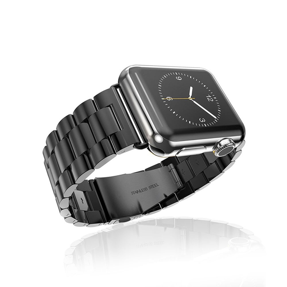 Apple Watch (42/41/40/38 mm) Klassisches Edelstahl Armband - Schwarz
