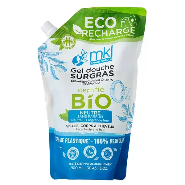 Gel de Banho Orgânico MKL Green Nature Eco-refill** Neutro 900ml