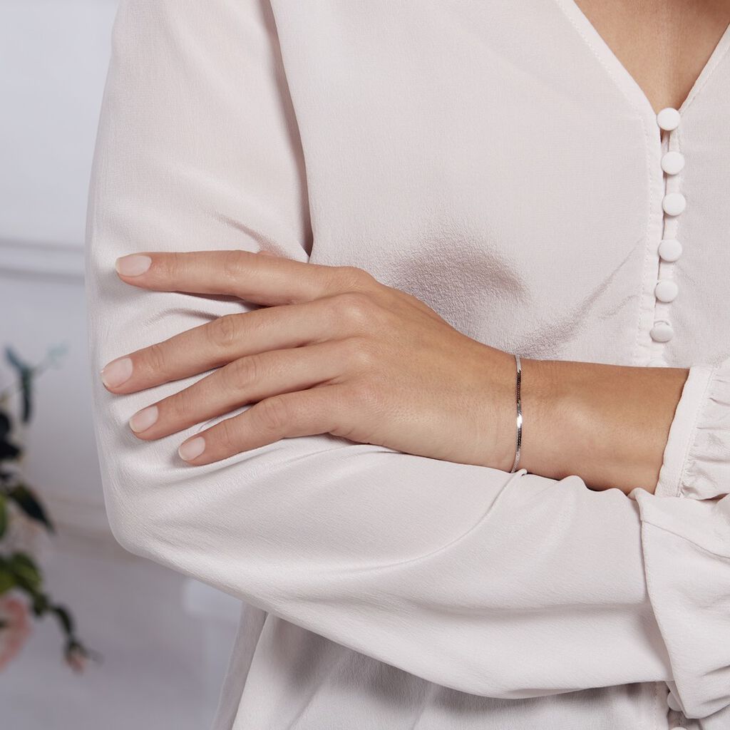 Bracelet Argent Blanc Racilia