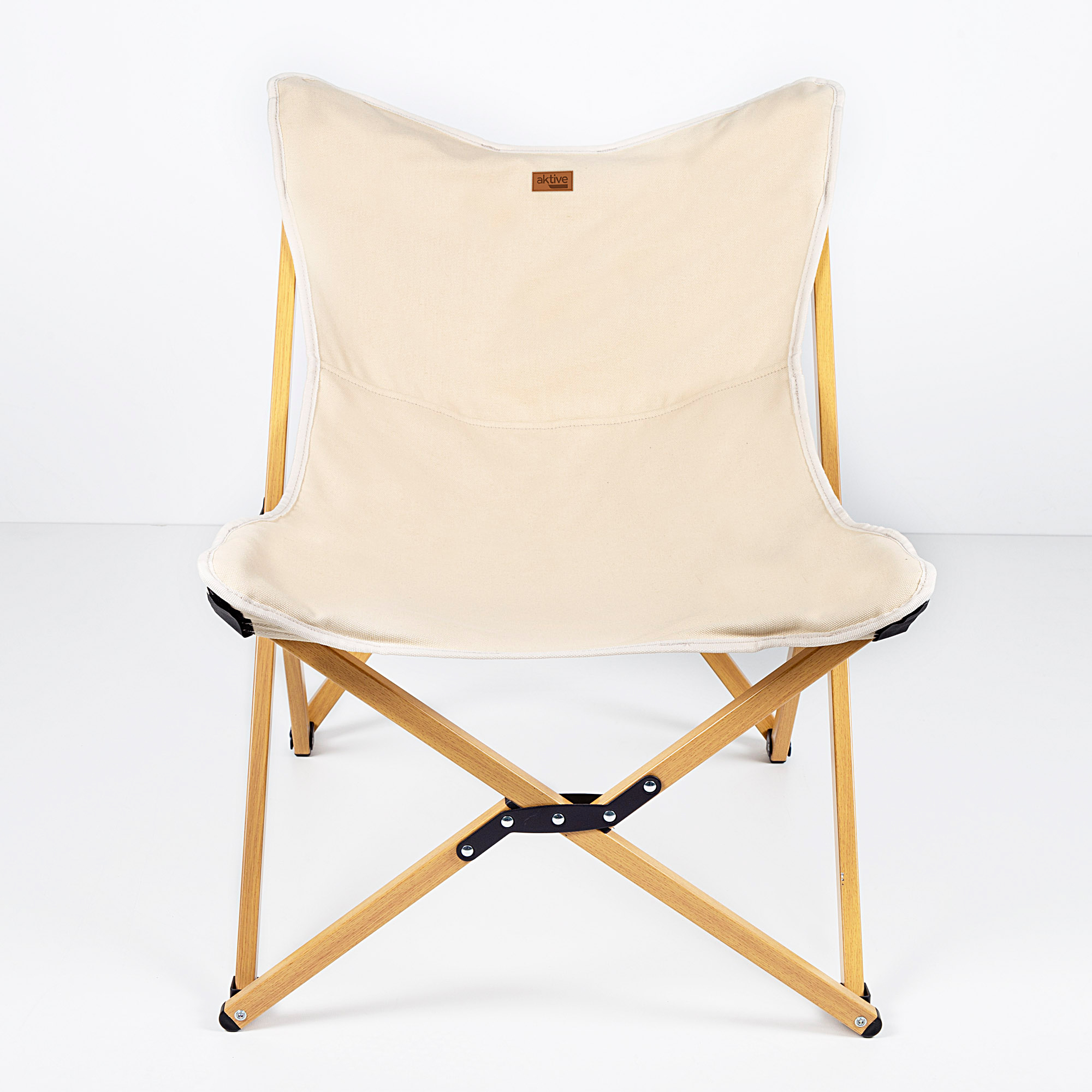 Cadeira dobrável Aktive para glamping com bolsa de transporte