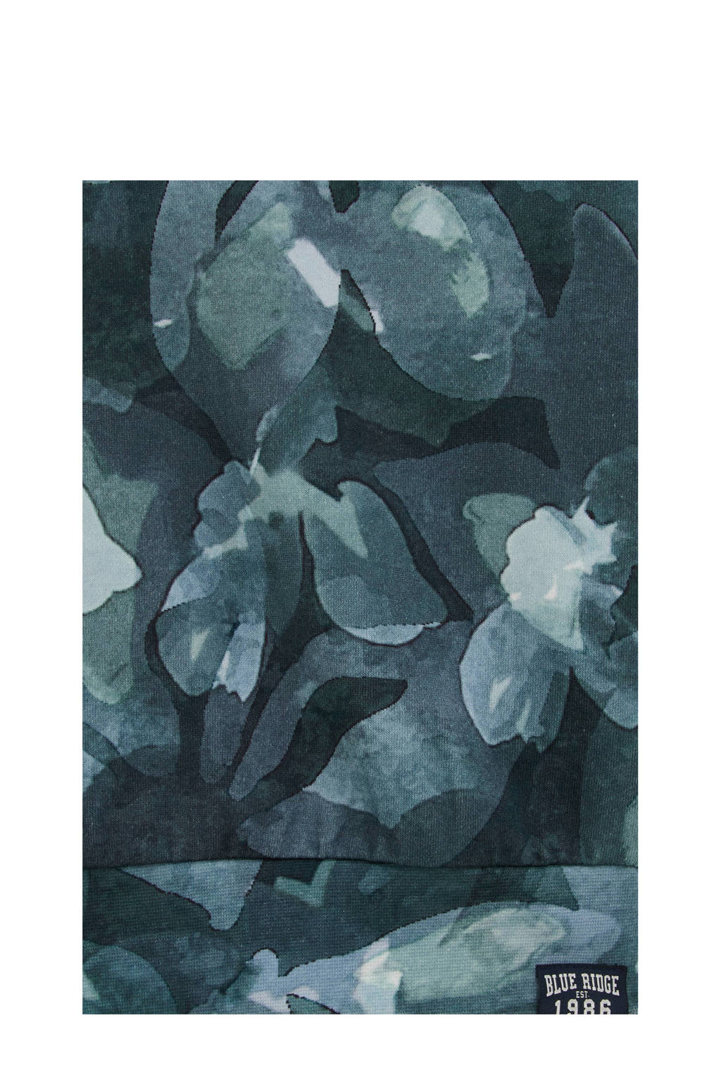WE Fashion sweater met all over print blauw/petrol/multi
