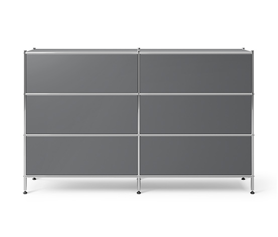 Kommode Metall »CN3« mit 6 Schubladen, grau