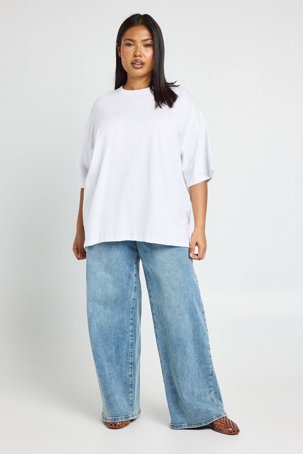 boohoo T-shirt Oversize Basique Grande Taille