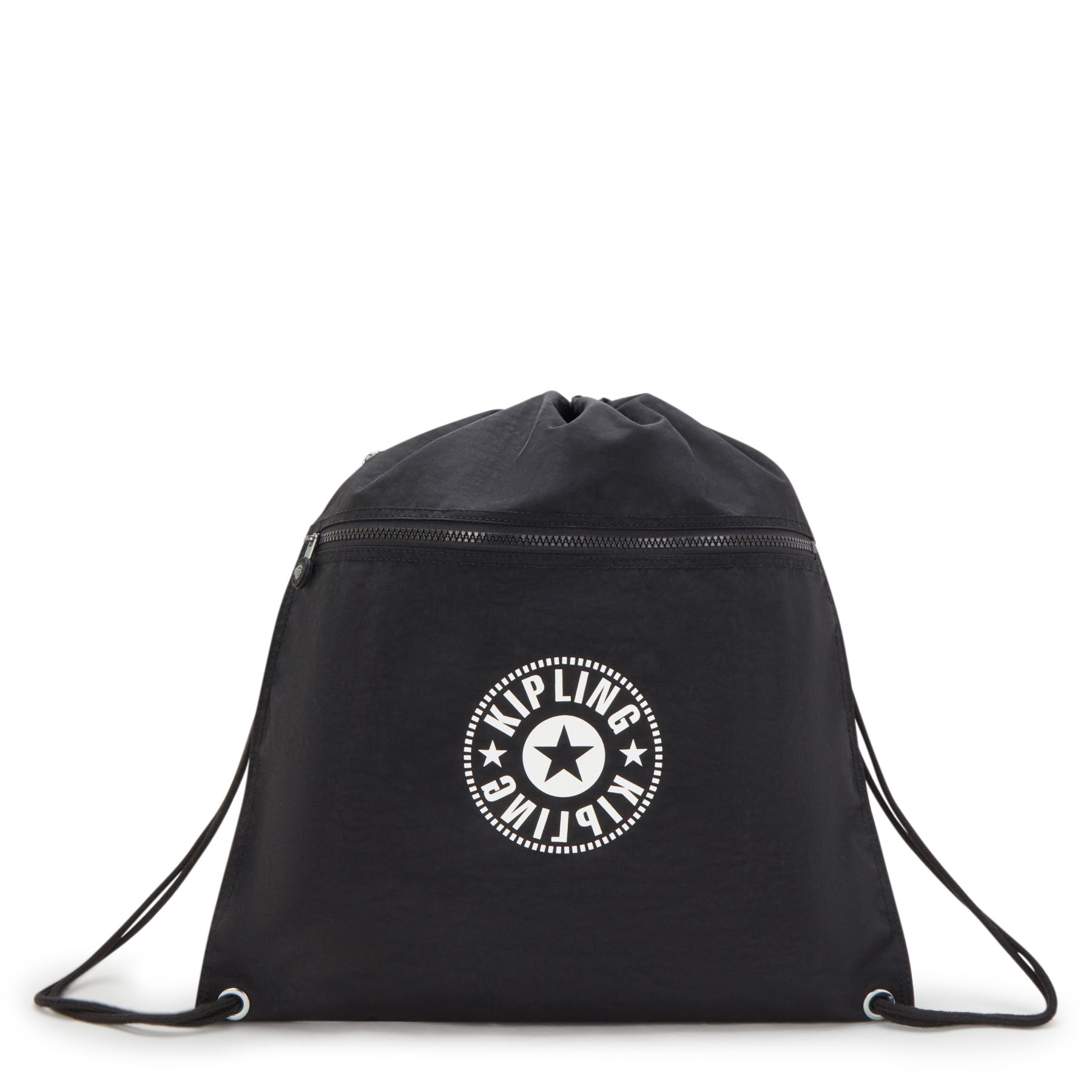 SUPERTABOO Sac Moyen avec Cordon de Serrage et Poche Frontale - Black Lite