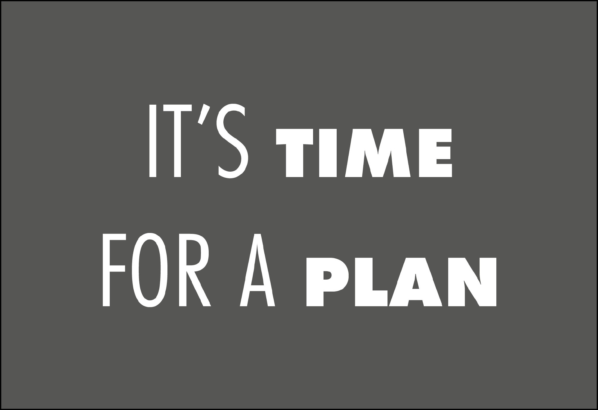 Postkarte 'It‘s time for a plan' günstig bestellen