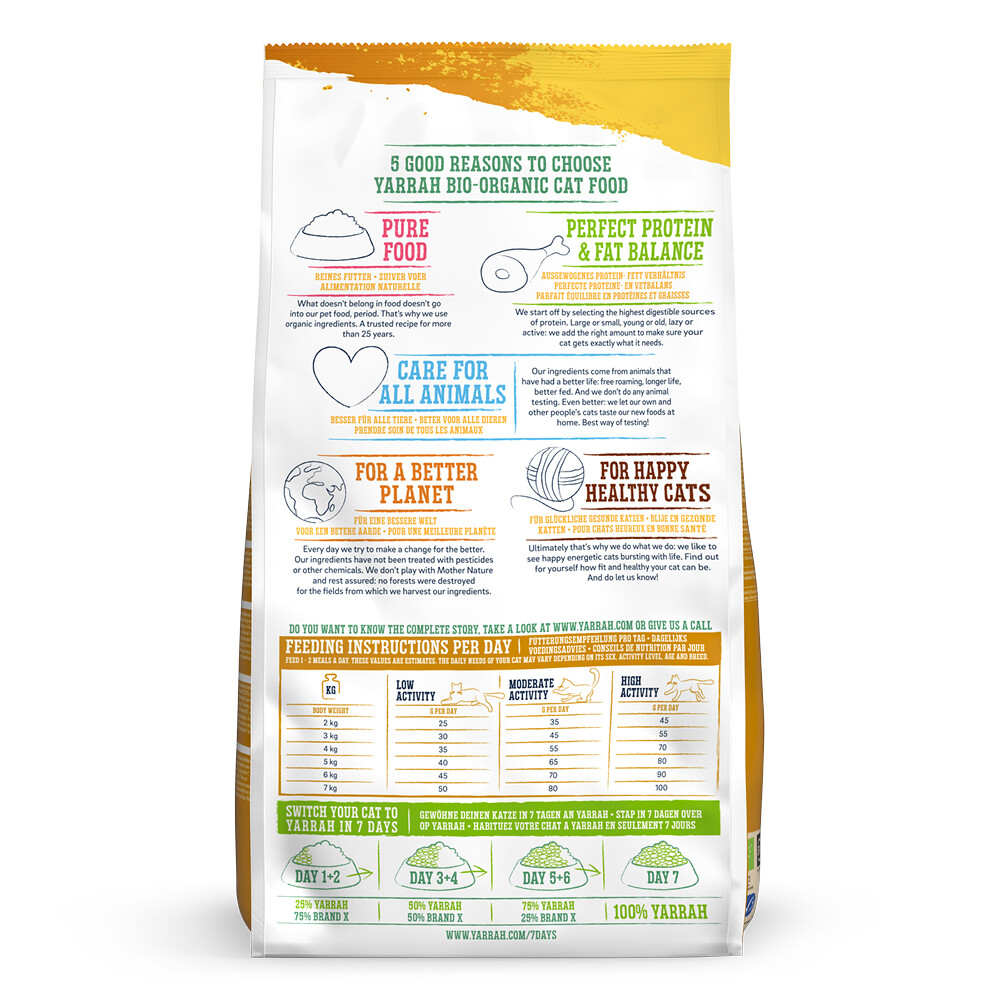 Yarrah Bio Kattenvoer Adult Kip2,4 kg