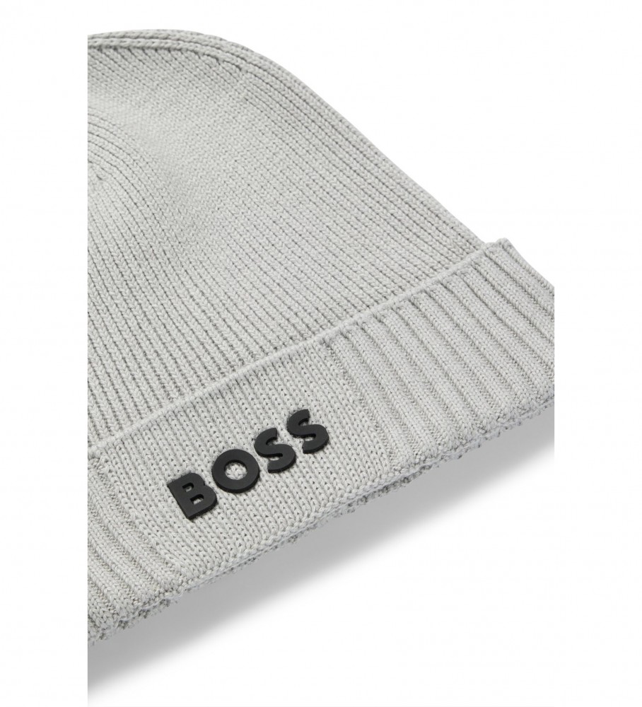 Boné BOSS com logotipo em contraste cinza