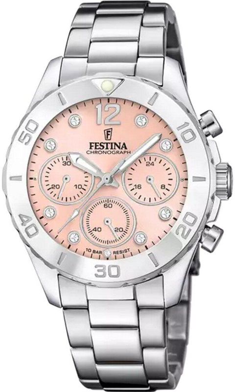 Festina - F20603/7 - Polshorloge - Zilver - Dames - Kwarts - Chronograaf
