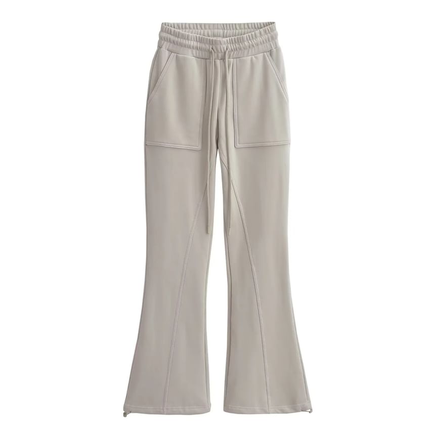 Asiris - Lage taille effen rechte joggingbroek
