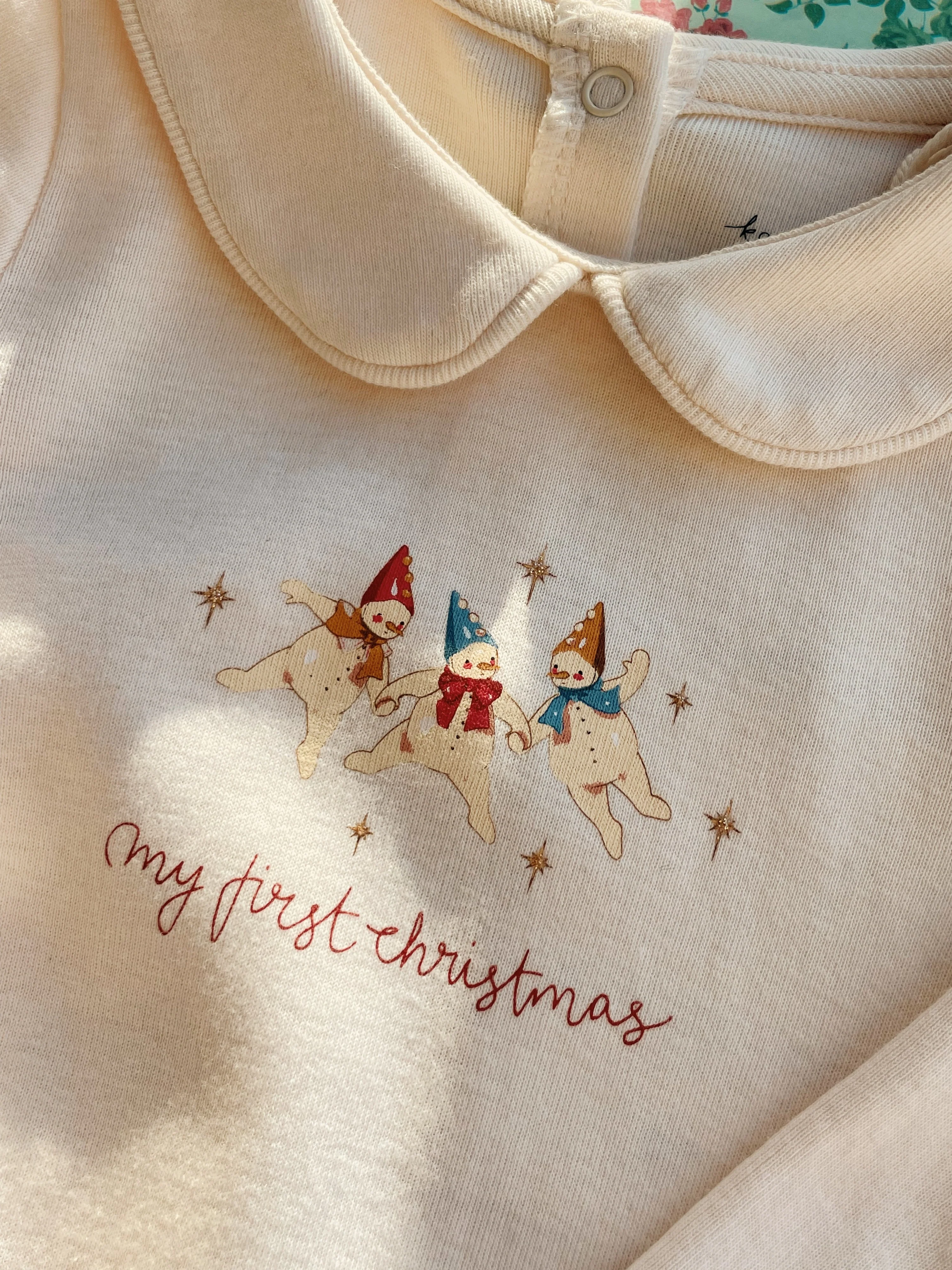 Min første jul heldragt - antique white - 3M