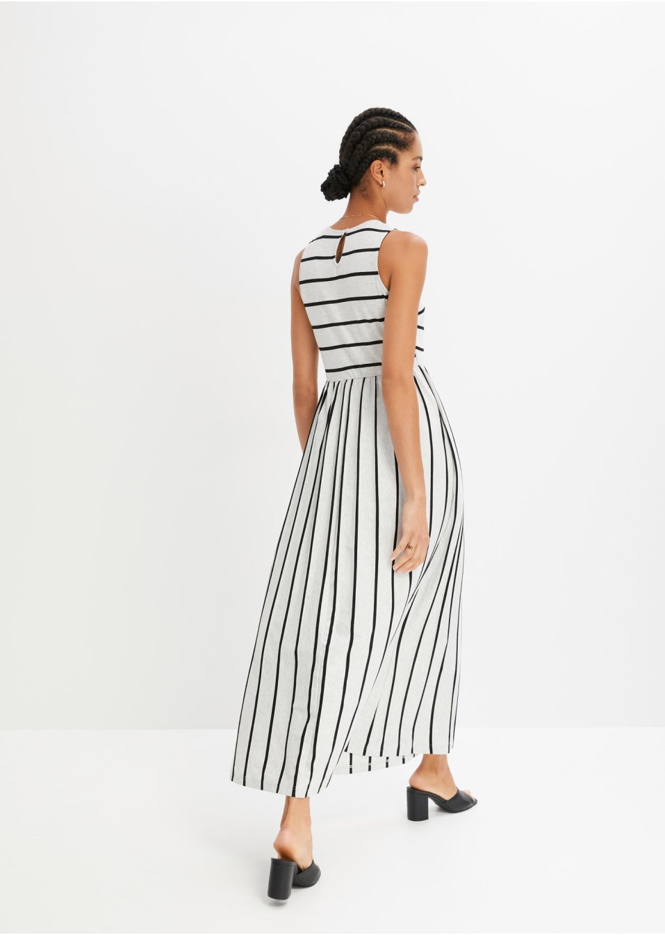 Robe longue, rayée