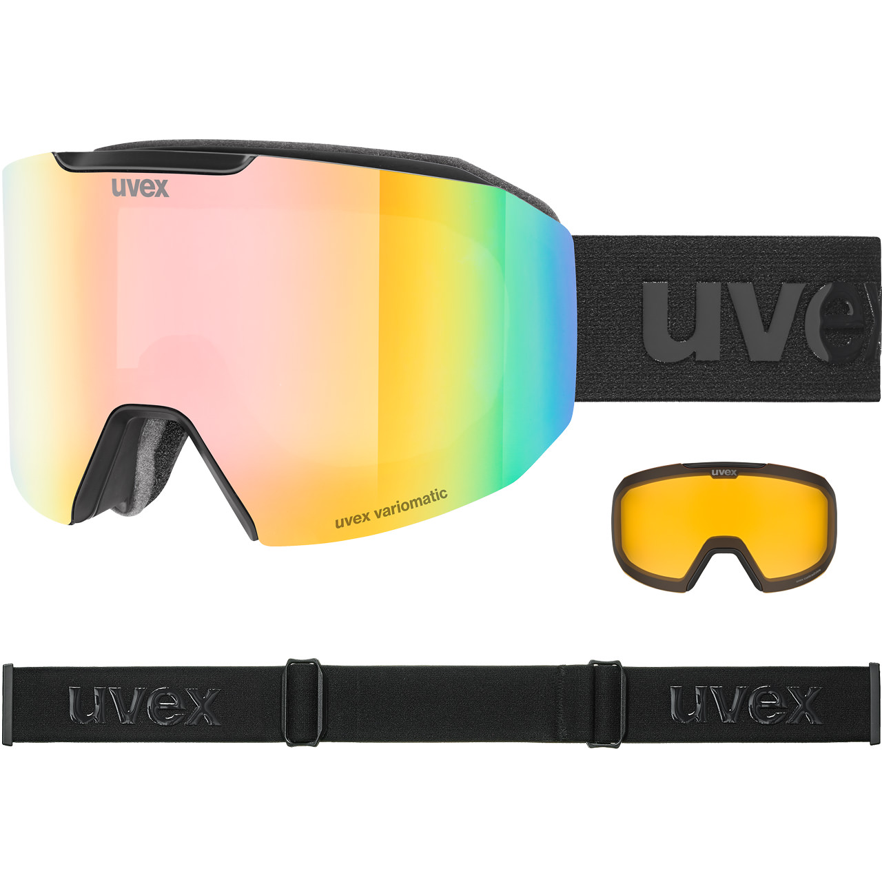 Uvex Evidnt ATTRACT V S black matt / mirror rainbow   Ersatzscheibe | Uvex Skibrillen | Uvex | U | MARKEN | XSPO