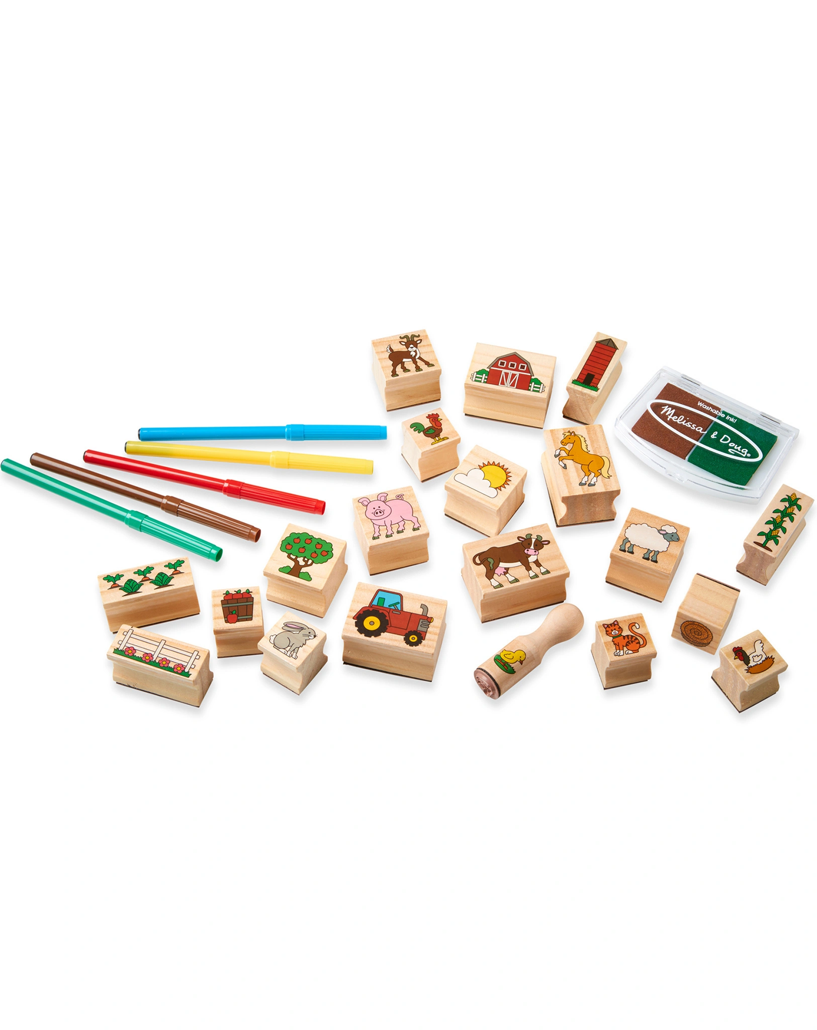 Stempel-Set BAUERNHOF aus Holz