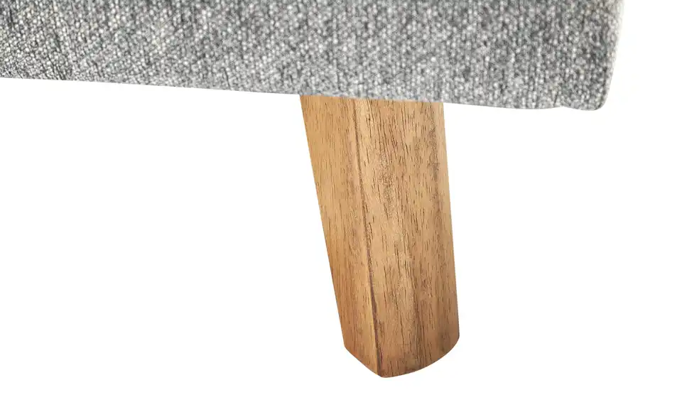 Polsterbett Grau 140 cm ohne Bettkasten Eiche