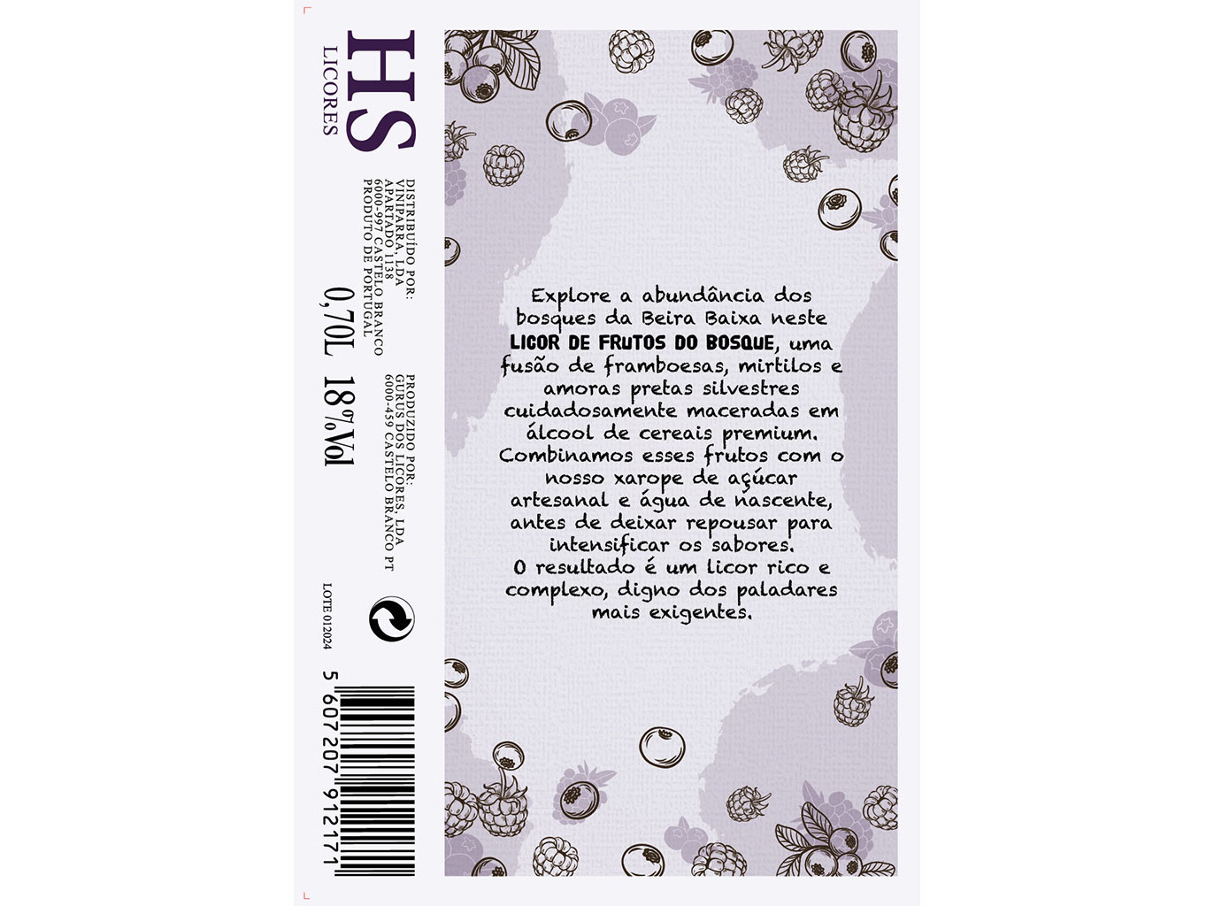 LICOR DE FRUTOS DO BOSQUE HS 0.70L