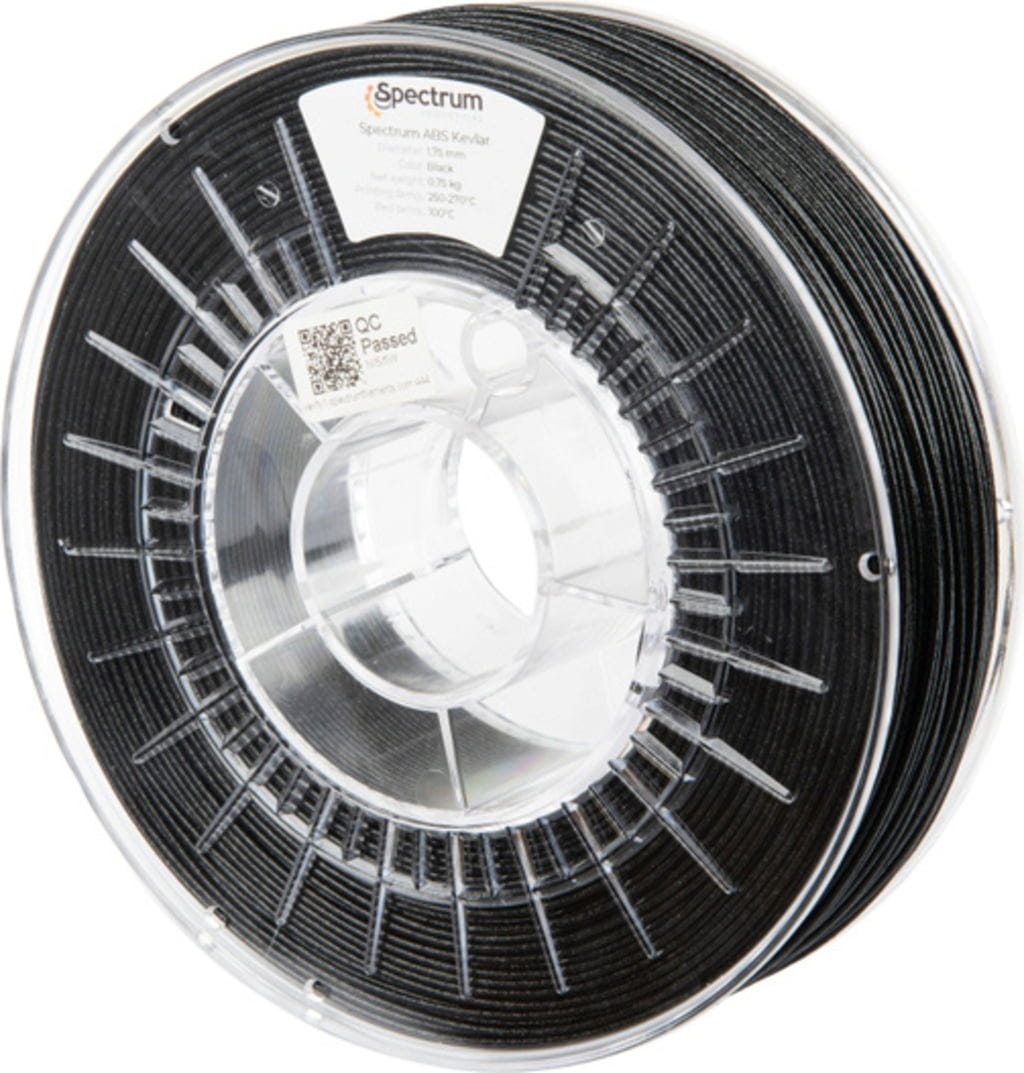 Spectrum  ABS Kevlar Schwarz, 1,75 mm / 750 g    Aramidfaserverstärktes ABS für Industrieanwendungen