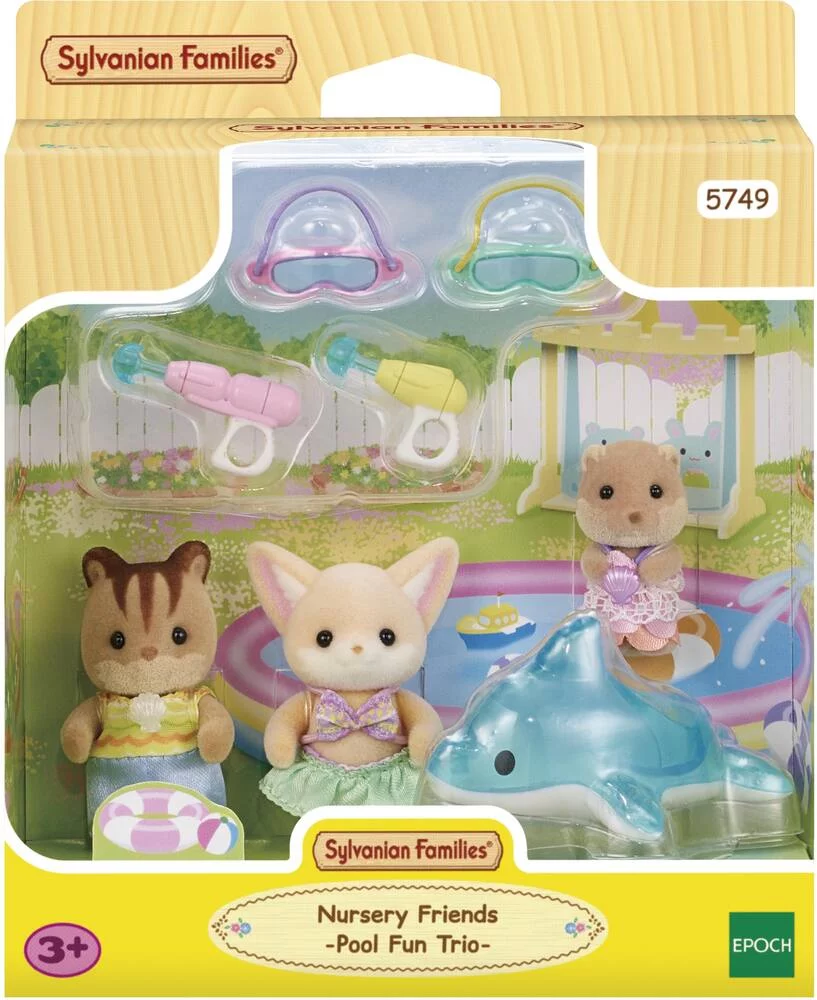 LE TRIO DES BEBES A LA PISCINE - SYLVANIAN TOUS POUR BEBES