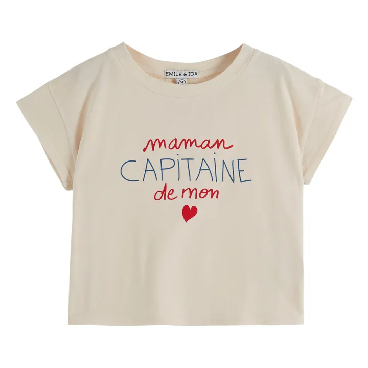 Emile et Ida T-shirt Maman Capitaine | Ecru