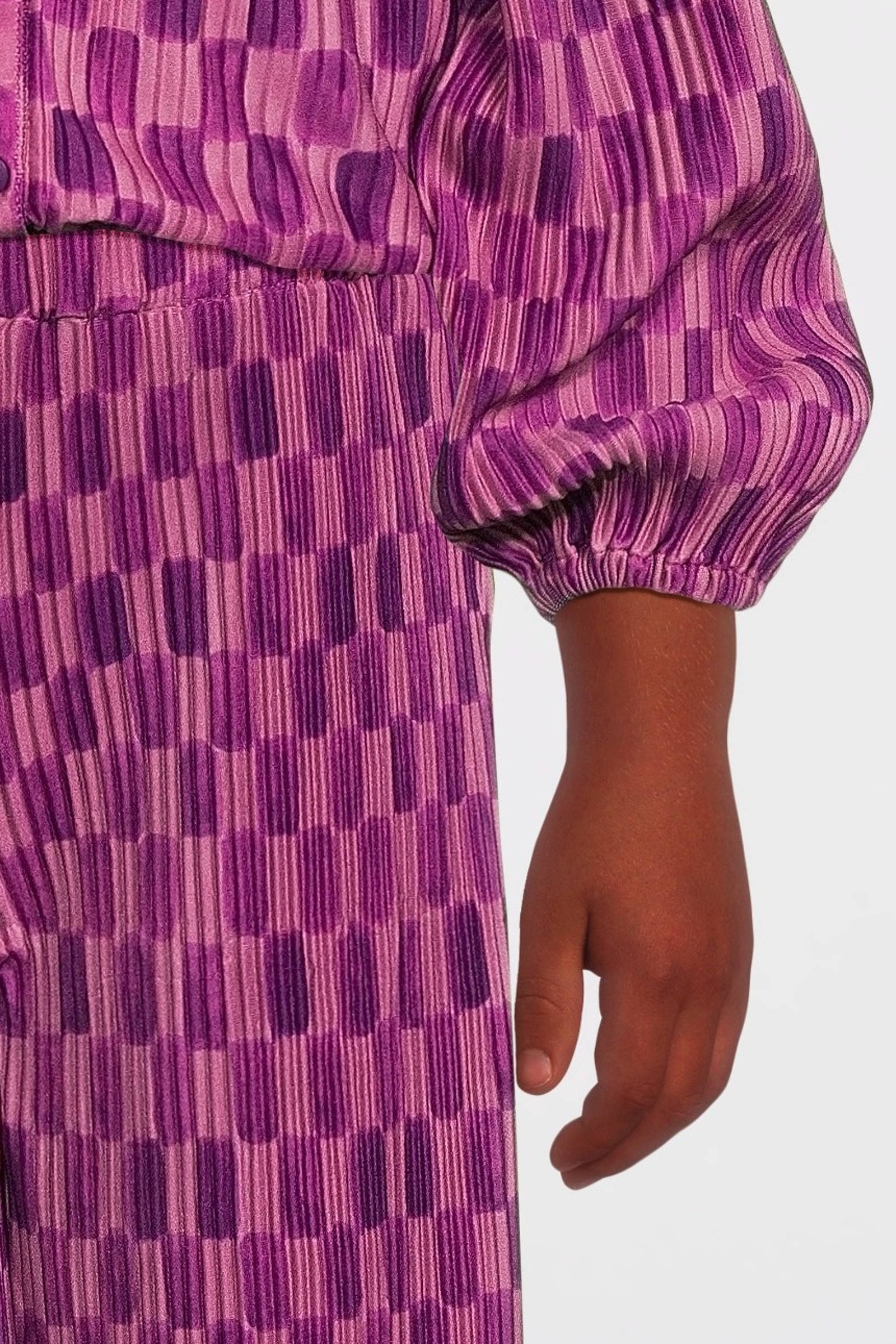 Your Wishes geruite wide leg broek paars/roze