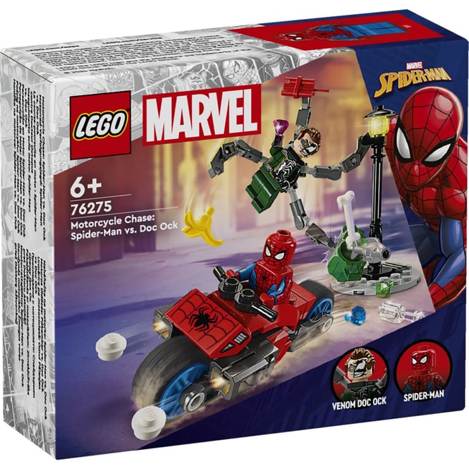 LEGO® Super Heroes Marvel 76275 - Motorrad-Verfolgungsjagd: Spider-Man vs. Doc Ock