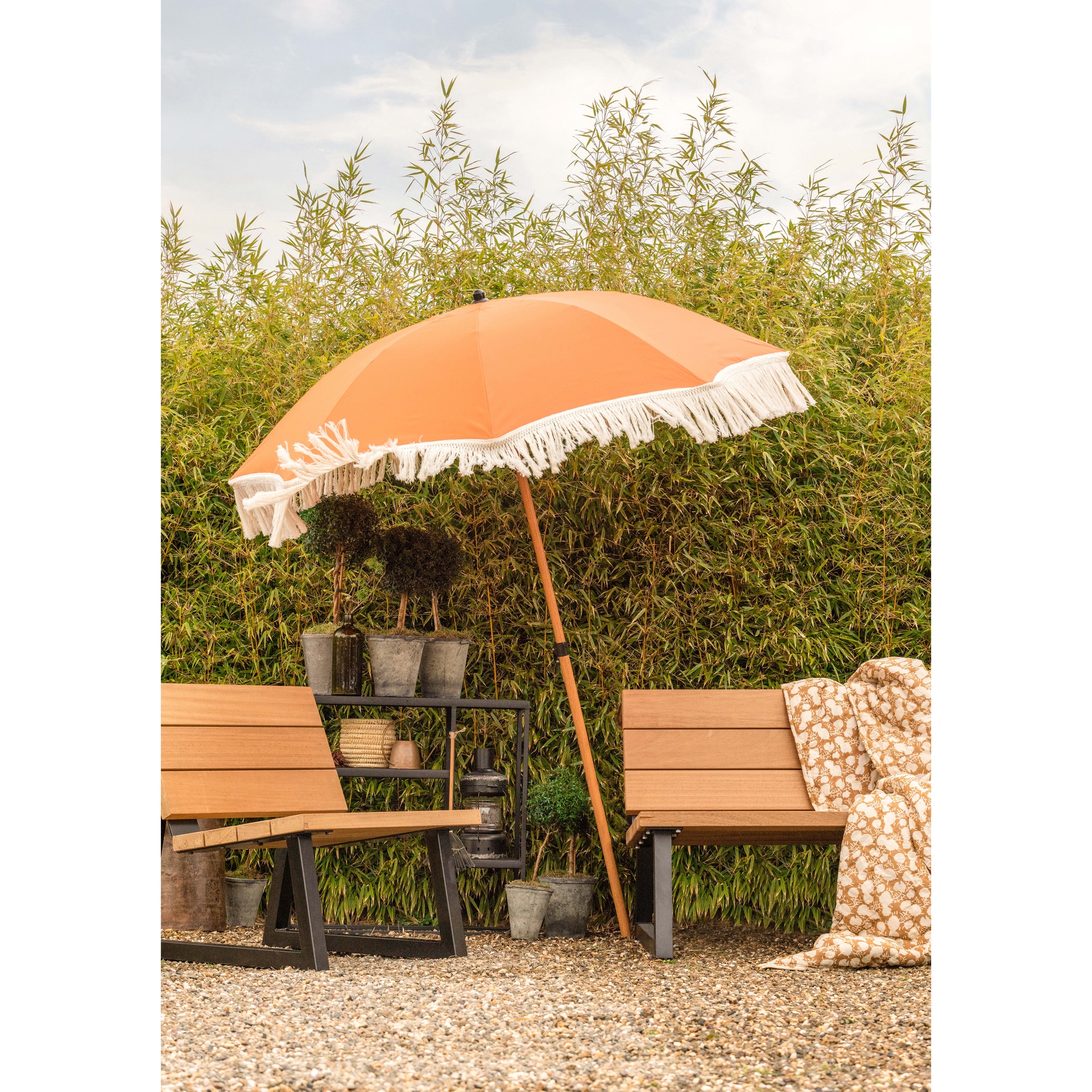 Gartenbank BANCO 138 cm schwarz /Holz