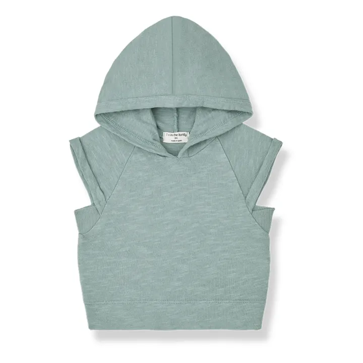 1+ in the family Sweat Sans Manches Peppo | Bleu Vert
