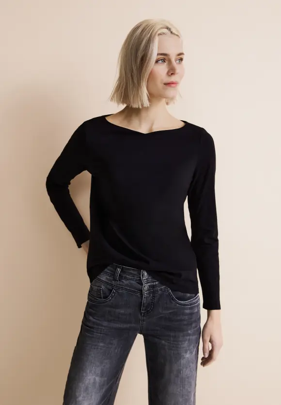 Softes Langarmshirt - Black