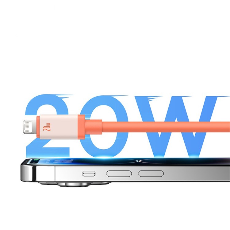 (1m) 20W USB C auf Lightning Ladekabel Kältebeständiges Datenkabel Power Delivery - Canyon Coral (Orange)