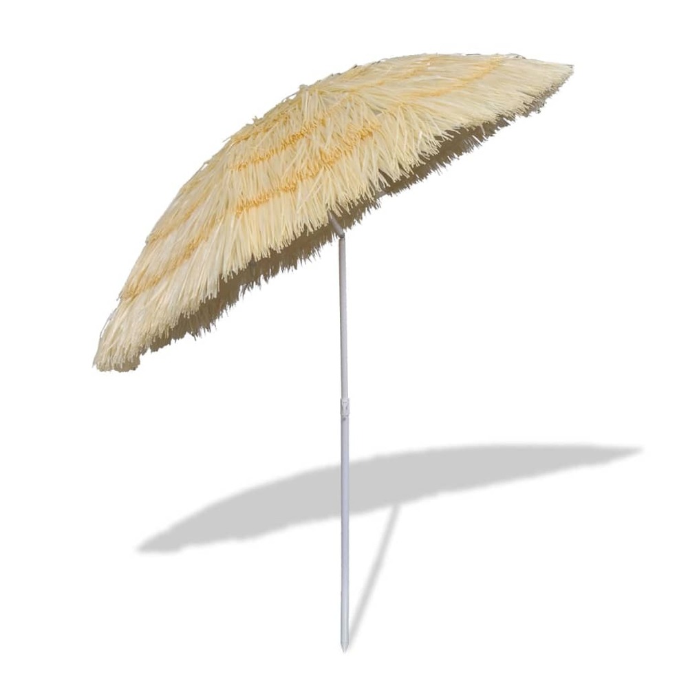 Parasol de plage inclinable armature en acier + couverture pp sable