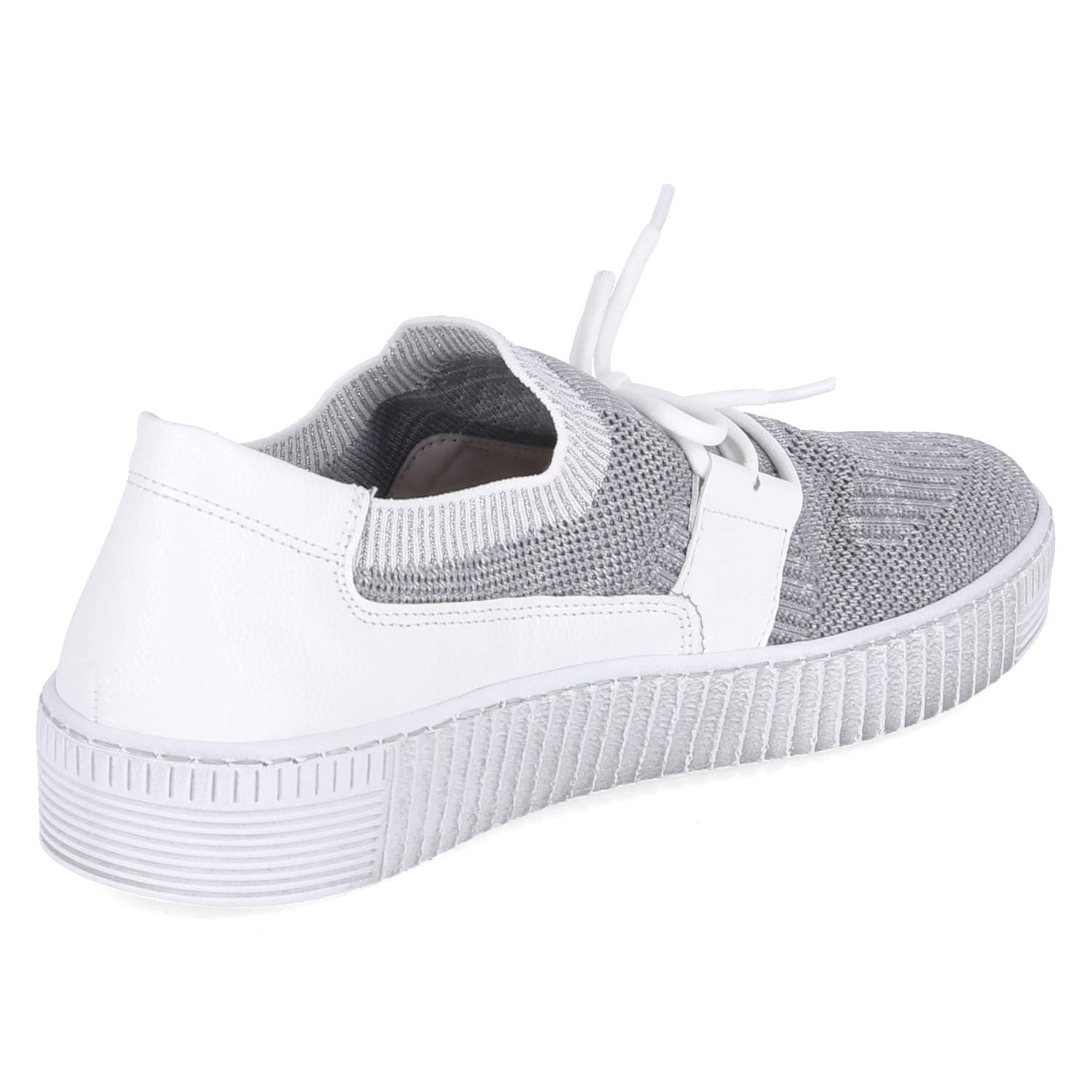 Gabor Slipper - grau/weiss/silber
