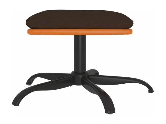 Repose-pied Marron 60x60x36 cm Tissu et similicuir