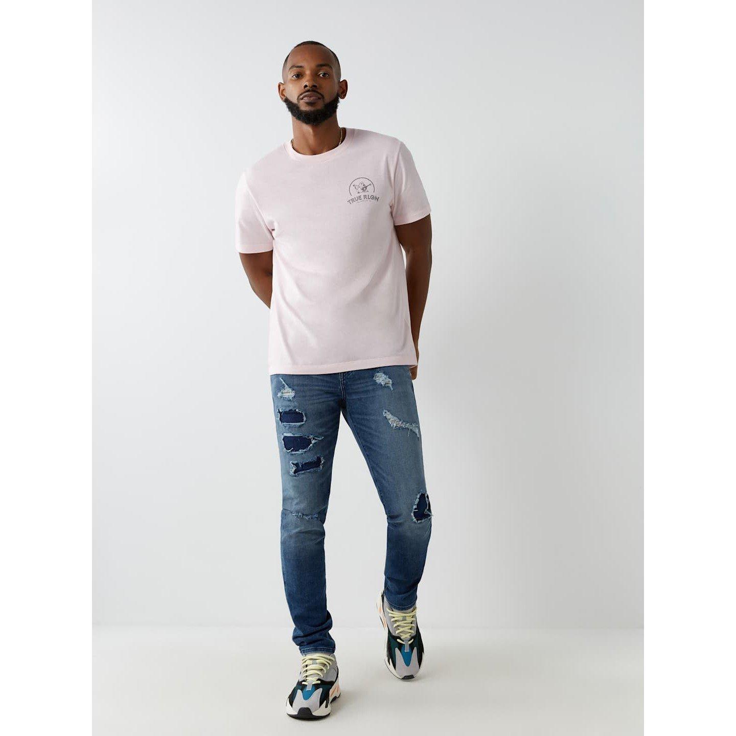 True Religion TR Tony Skinny Fit Ripped Jeans Mens