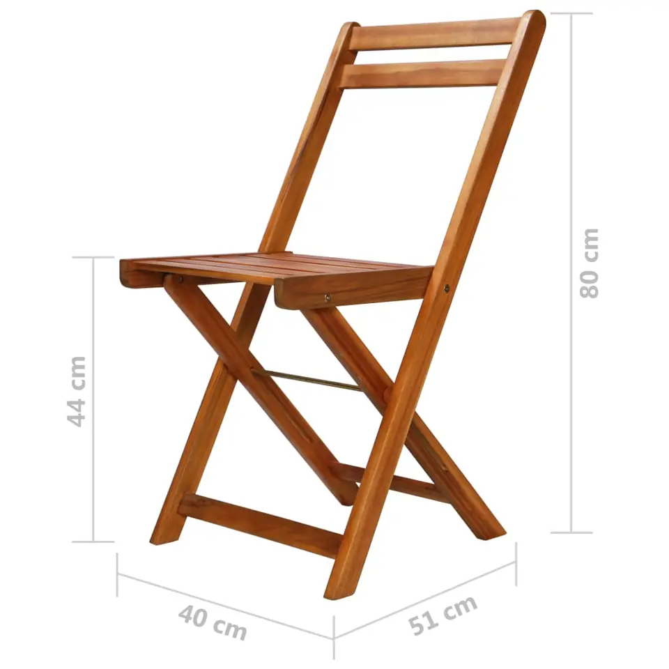vidaXL - Bistro Set - Bruin - Hout