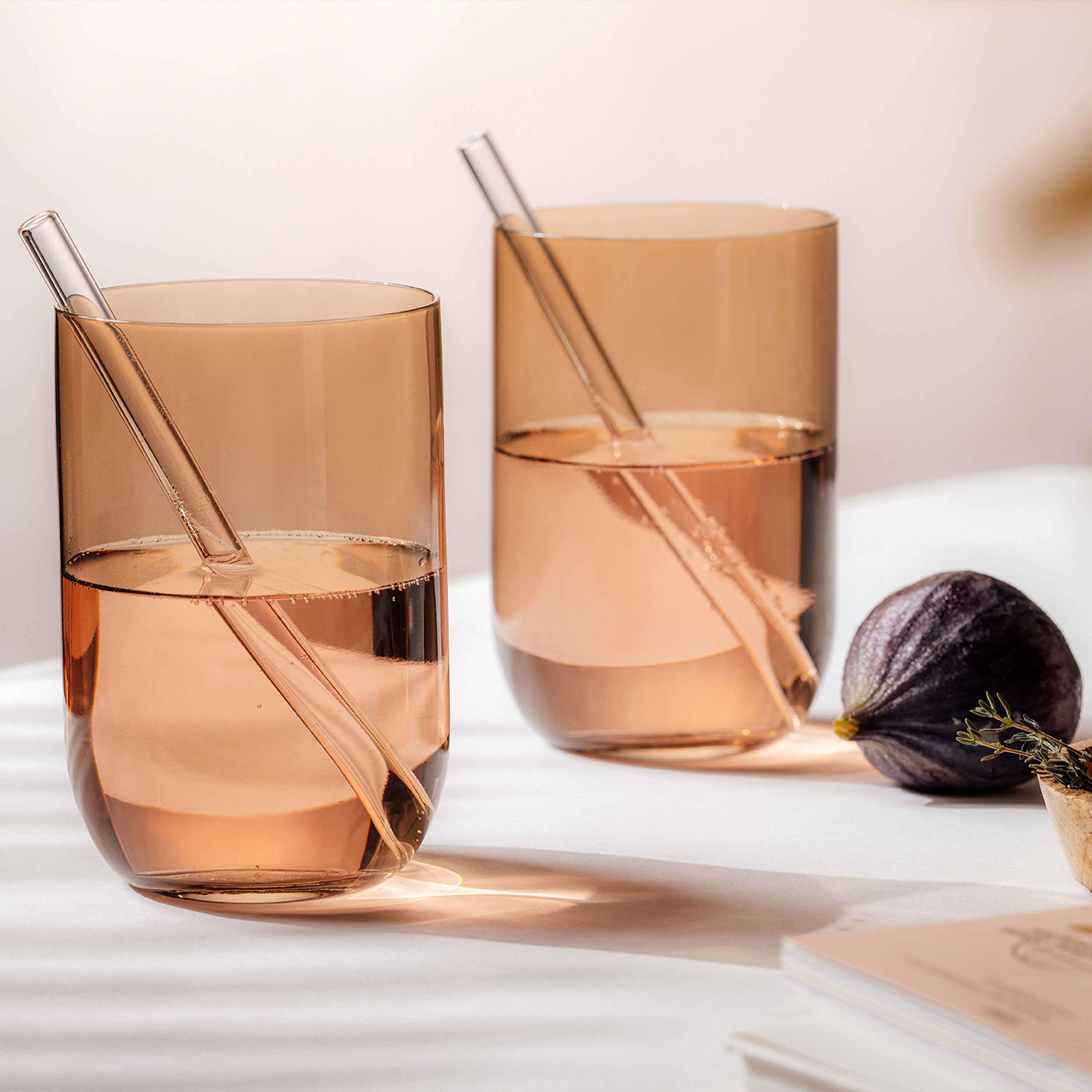 Like Glass Highball glass Brown, 12.9 oz, crystal glass