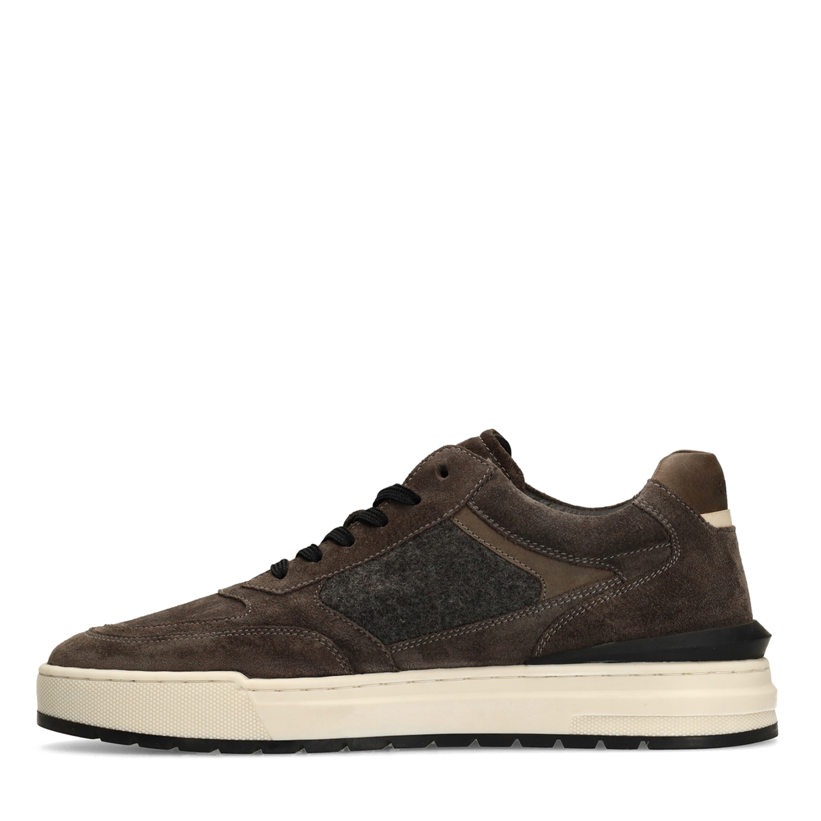 Grijze suède sneakers
