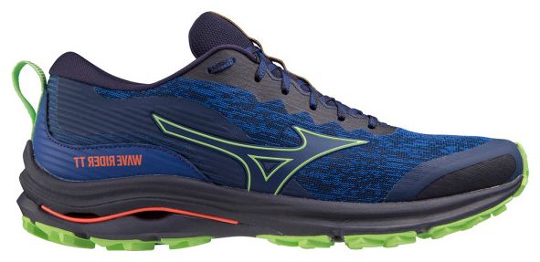 Chaussures de Trail Running Mizuno Wave Rider TT Bleu Vert