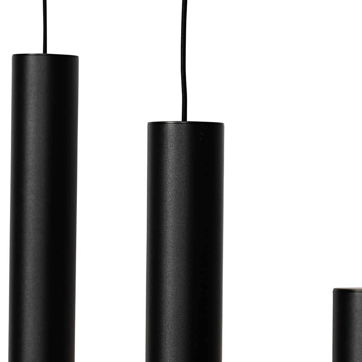 Design hanglamp zwart ovaal 7-lichts - Tuba