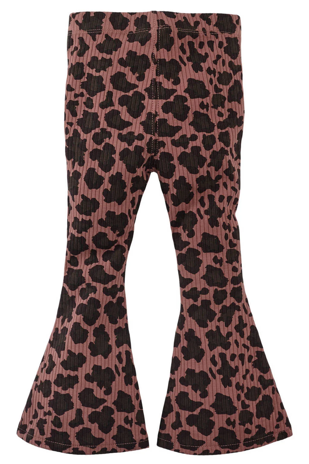 Z8 mini flared broek Phileine met panterprint bruin