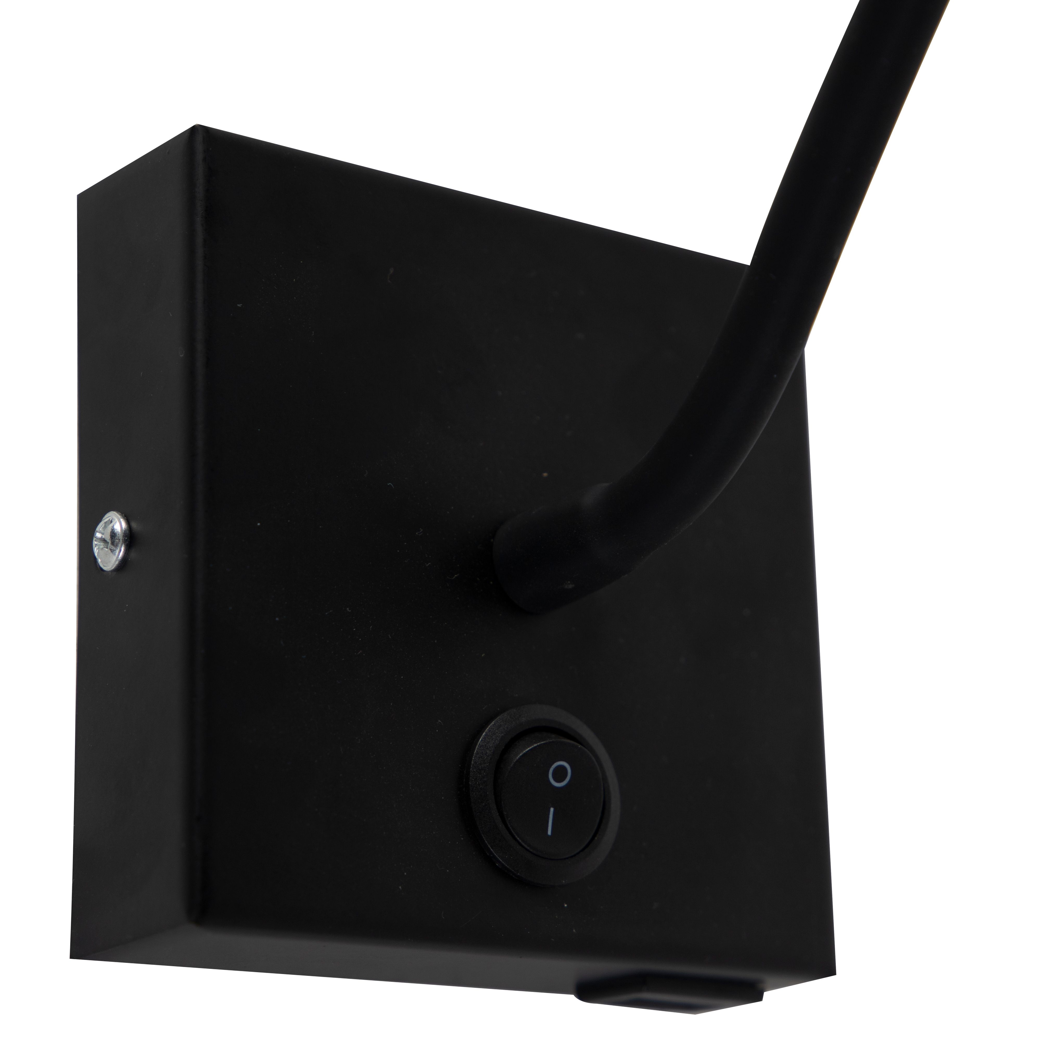 Moderne flexibele wandlamp USB zwart - Zeno