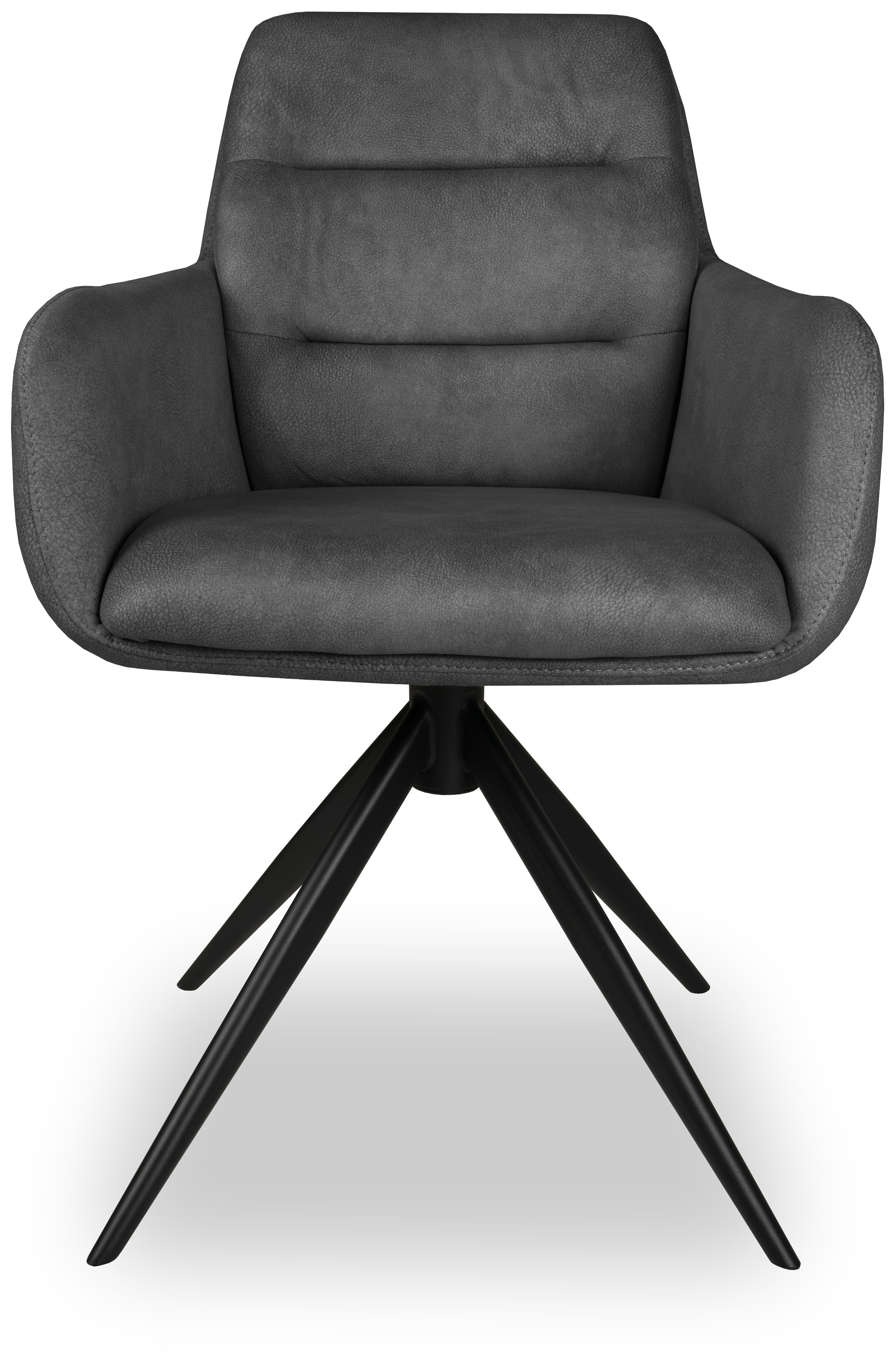 Eetkamerstoel - Zorro Antracite Jeske B57.5 x D63.5 x H87.5 cm