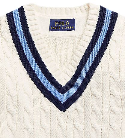 Polo Ralph Lauren Bluse - Strik - Watch Hill - Cream/Navy