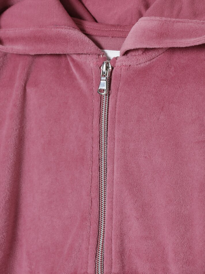 Jaqueta de moletom de veludo - Rosa escuro