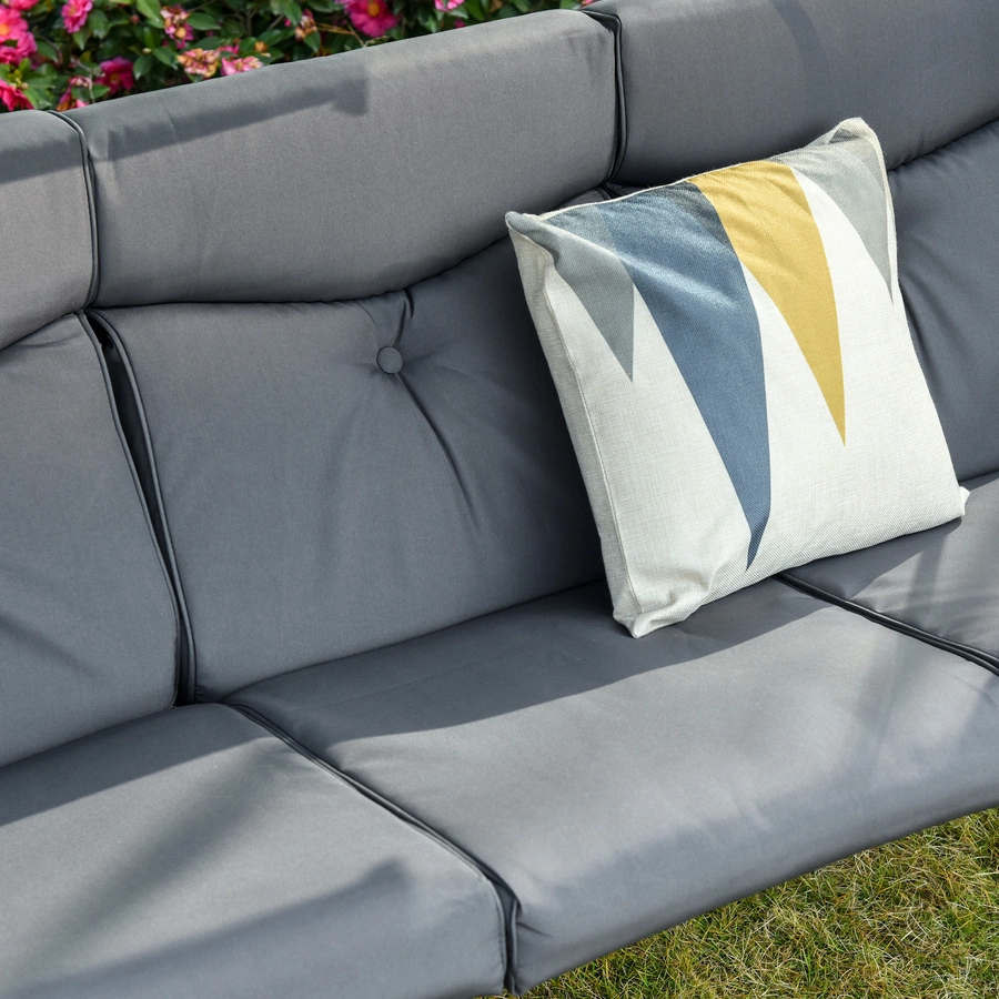 Outsunny 3-Sitzer Hollywoodschaukel mit verstellbarem Sonnendach grau, schwarz