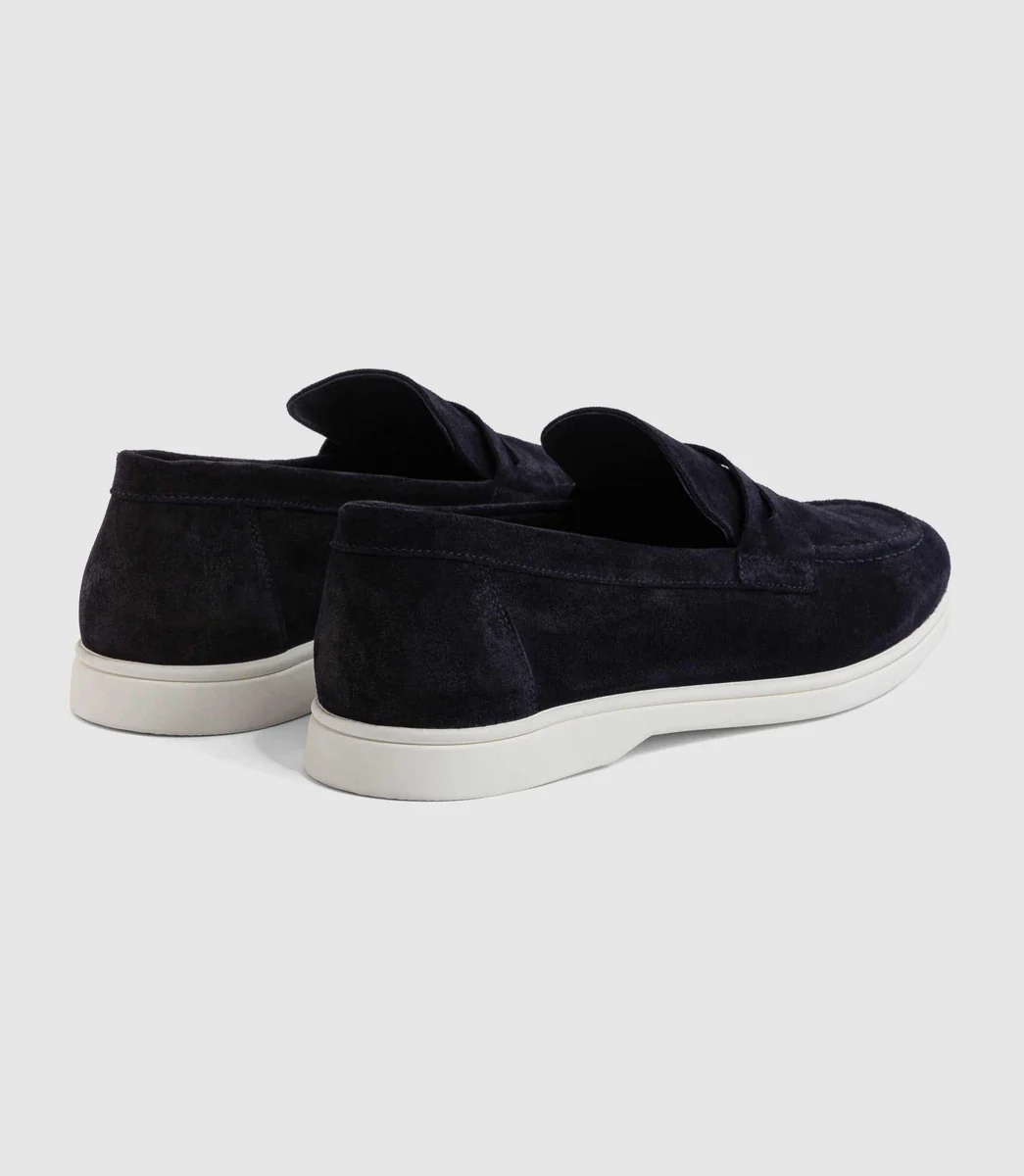 Mocassin en daim marine 